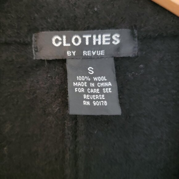 Clothes‎ by Revue 100% Wool Size S Black Studded Cardigan Sweater Jacket - Picture 3 of 8